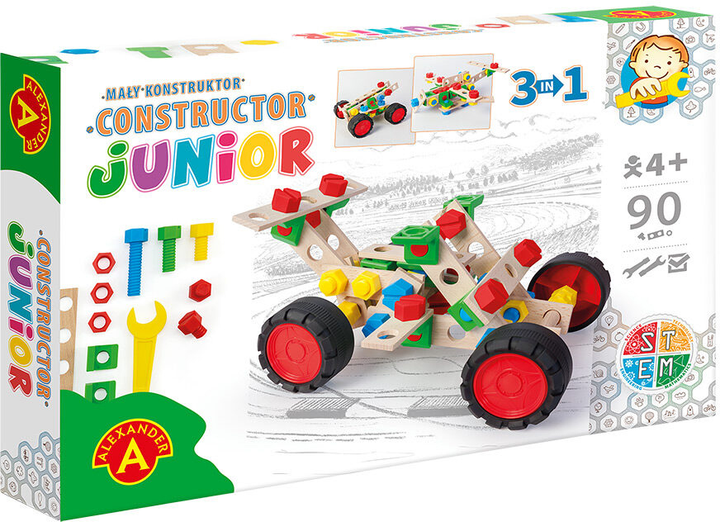 Конструктор Alexander Constructor junior 3 в 1 Buggy 90 шт (5906018021561) - зображення 1