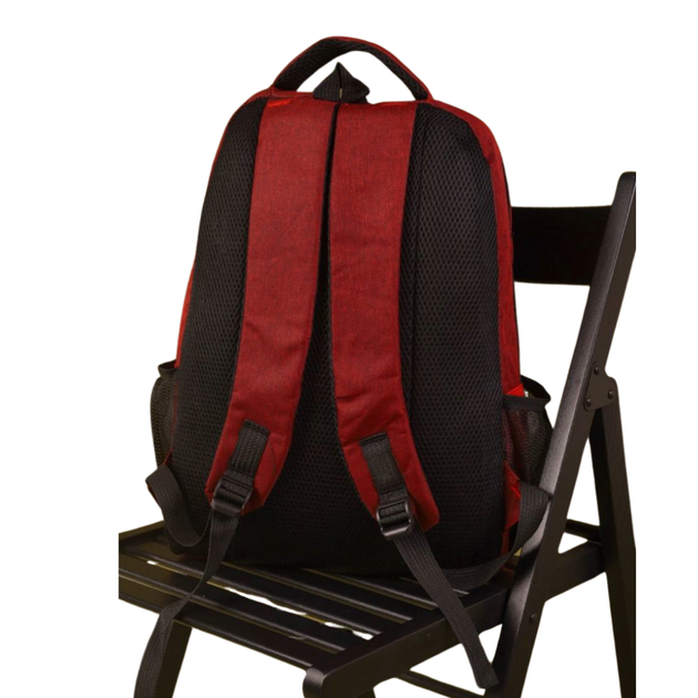 Рюкзак бордовый вместительный SportBag повседневный, молодежный - изображение 2