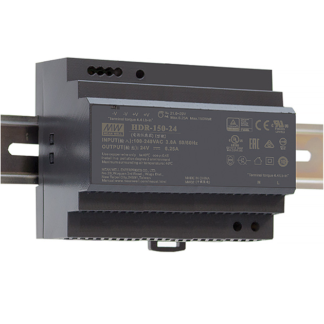 Блок питания 150W MEANWELL HDR-150-24 IP31 - изображение 1