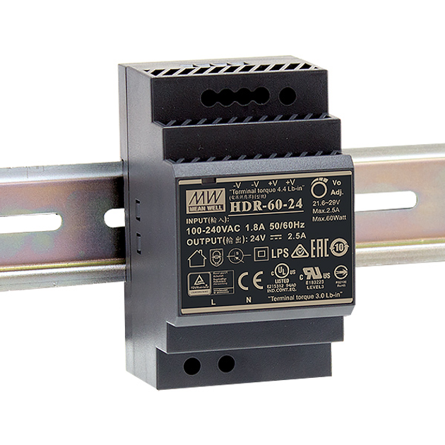 Блок питания 54W MEANWELL HDR-60-12 IP31 - изображение 1