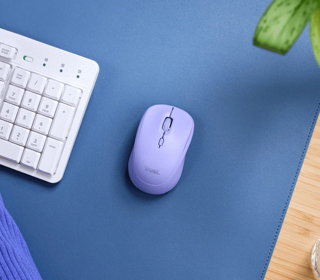 Миша Trust Yvi+ Multi-Device Wireless/Bluetooth Purple (TR25583) - зображення 5