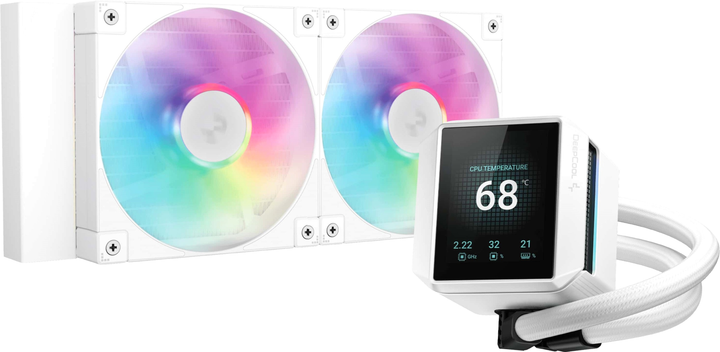 Система водяного охолодження DeepCool Mystique 240 ARGB White (R-LX240-WHDSNMCP-G-1) - зображення 1