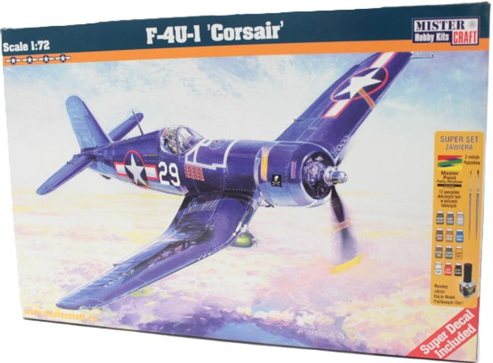 Zestaw do sklejania Mastercraft F-4U-1A Corsair 1:72 (5903852142056) - obraz 1