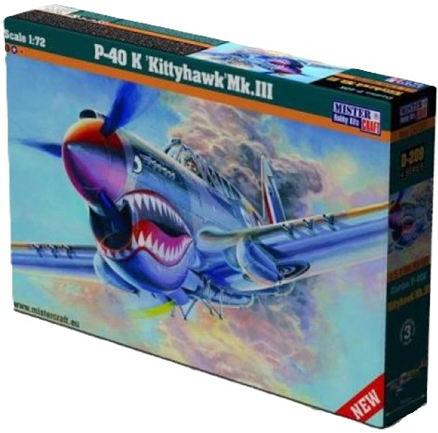 Zestaw do sklejania Mastercraft P-40 K Kittyhawk Mk.III SD-220 1:72 (5903852142209) - obraz 1