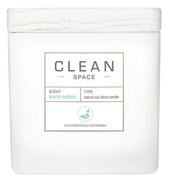 Świeca zapachowa Clean Space Warm Cotton 227 g (874034011406) - obraz 1