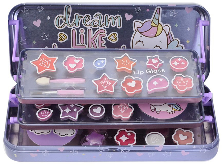 Zestaw kosmetyków dekoracyjnych Lip Smacker Unicorn Makeup Case Triple Layer Beauty Tin dla dzieci (4038033106983) - obraz 2