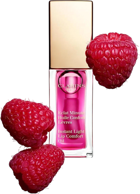Olejek do ust Clarins Instant Light nawilżający 02 Rasberry 7 ml (3380810284386) - obraz 3