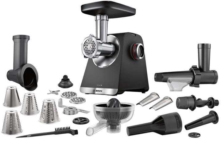 Мясорубка Bosch MultiPower Серия 6 MFWS682B с насадкой соковыжималкой ...