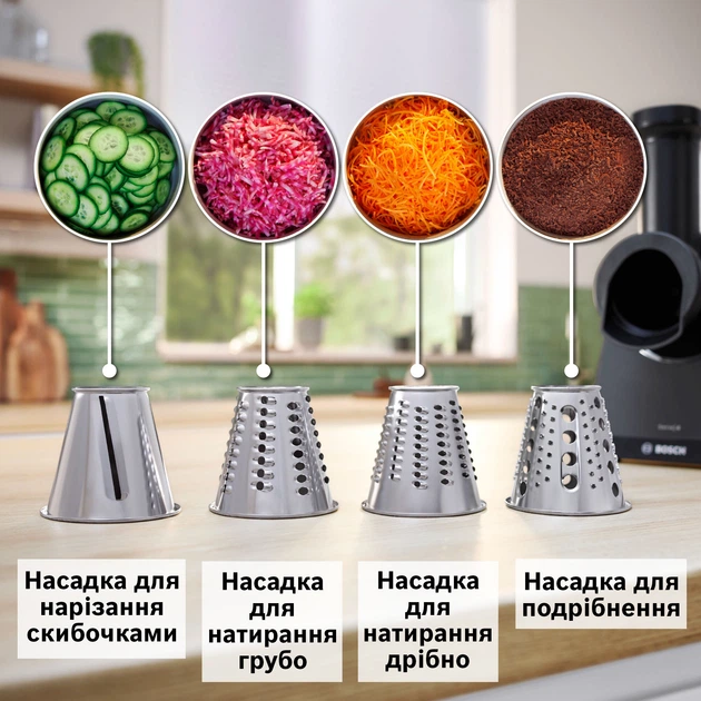 М'ясорубка Bosch MultiPower Серія 6 MFWS660B з насадкою