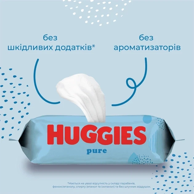 Влажные салфетки Huggies Pure 56 шт - изображение 7