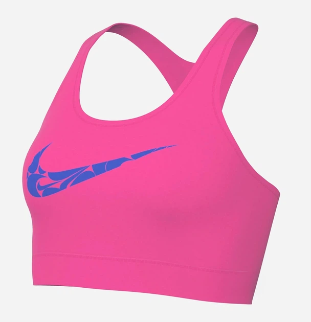 Спортивный топ для фитнеса женский Nike Bra FN2898-605 XS Розовый/Голубой (0196975000722) - изображение 8