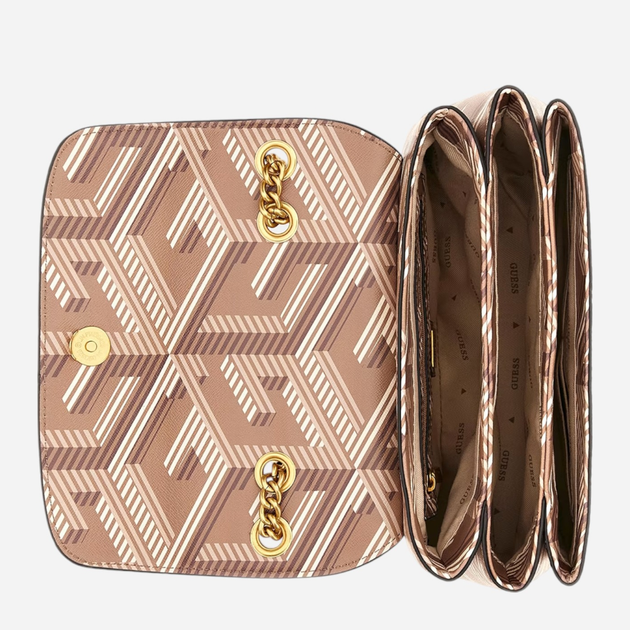 Torebka crossbody damska Guess Montreal HWSA8756210-TPG Brązowa (800070325063) - obraz 4