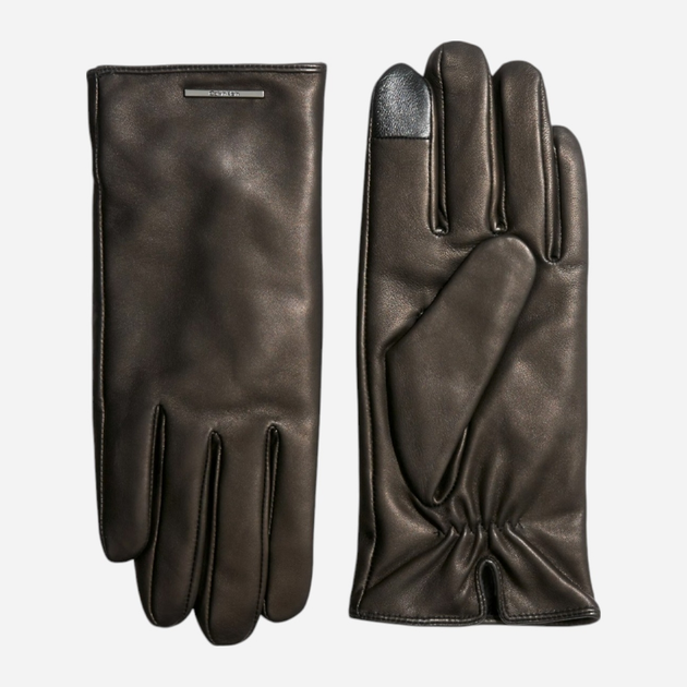 Rękawiczki z pięcioma palcami skórzane Calvin Klein K50K511017-BAX M-L Czarne (800070310661) - obraz 1