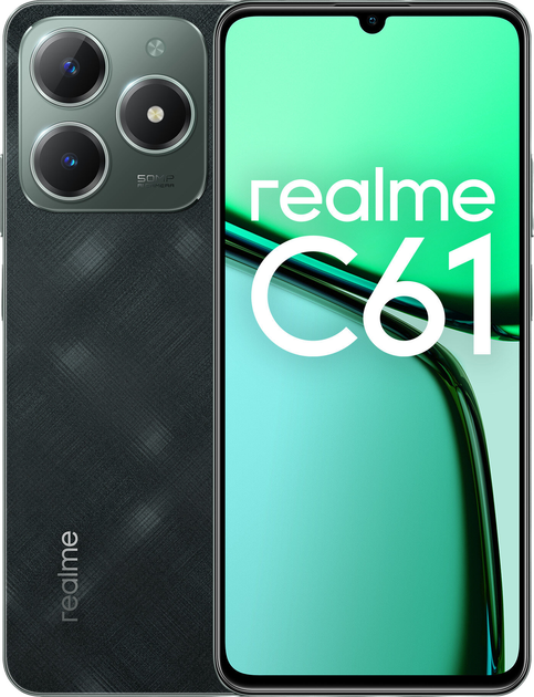 Мобільний телефон Realme C61 6/128GB Dark Green (6941764435964) - зображення 1