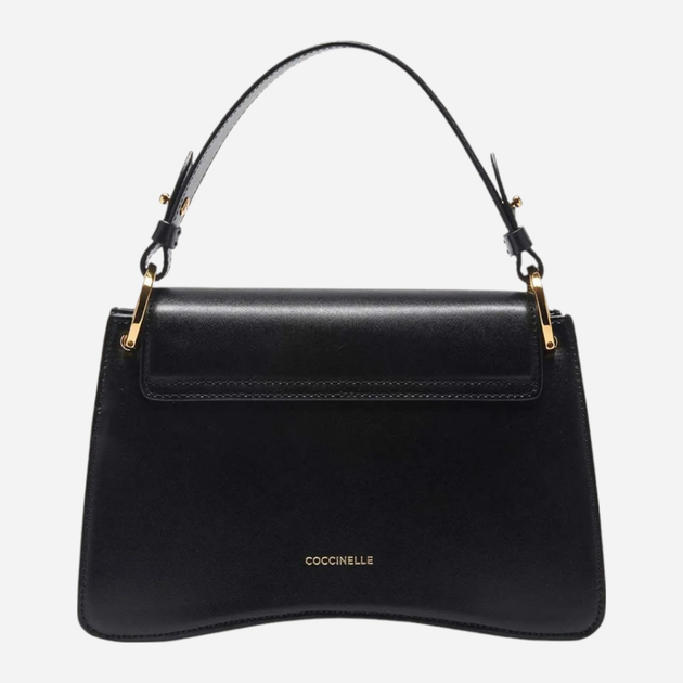 Torba damska skórzana Coccinelle C-Me Calf E1SSK180201-001 Czarna (800070338297) - obraz 2