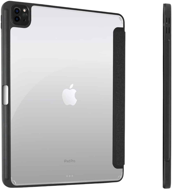 Etui z klapką SUBBLIM Clear Shock Case do Apple iPad Pro 11" Black (SUBCST-5SC400) - obraz 2