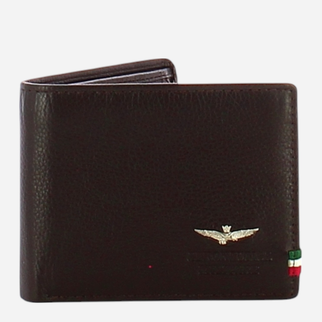 Portfel męski skórzany Aeronautica Militare Flag AM101-MO Brązowy (800070241448) - obraz 1