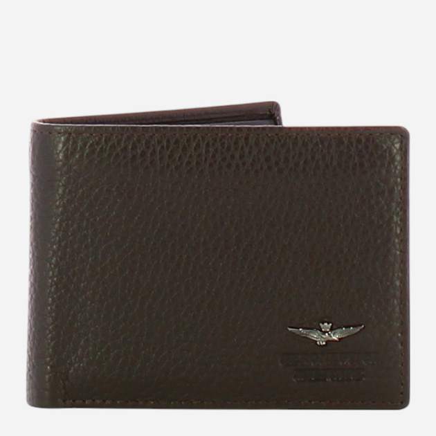 Portfel męski skórzany Aeronautica Militare Pelle AM183-MO Brązowy (800070303633) - obraz 1