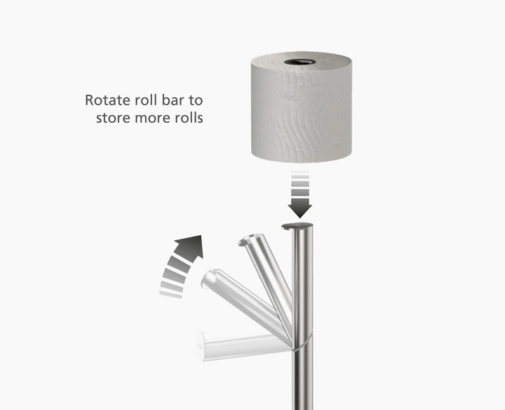 Держатель для туалетной бумаги Joseph Joseph Easystore Luxe 2-in-1 toilet roll stand 70594 - изображение 8