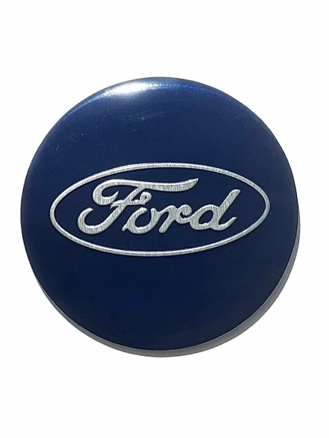 Комплект ковпачків у диски Ford (54 мм), емблеми у колеса (набір 4 шт.) Blue-Silver - зображення 2