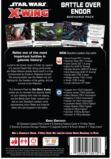 Настільна гра Atomic Mass Games X-Wing 2nd ed.: Battle Over Endor Scenario Pack (англійське видання) (841333122706) - зображення 4