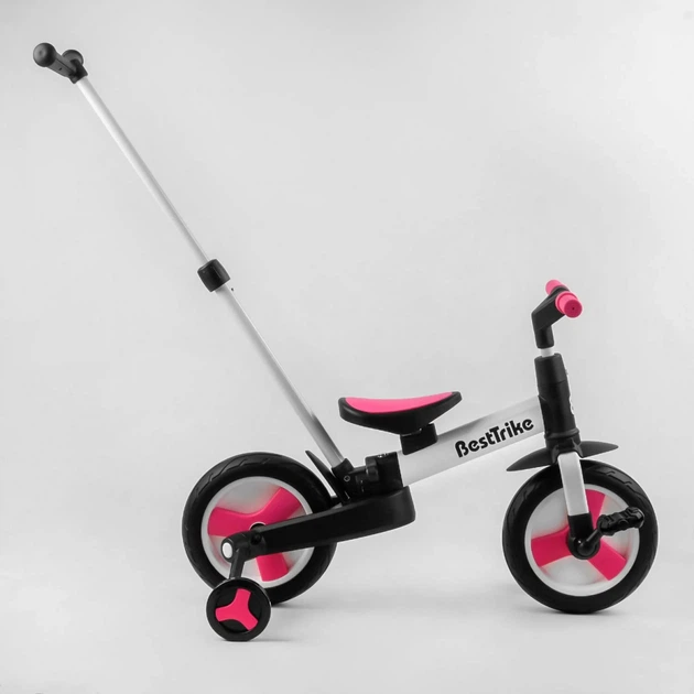 Велосипед-трансформер Best Trike 55475 (1) колеса PU 10'', родительская ручка, съемные педали - Фото 3 Велосипед-трансформер Best Trike 55475 (1) колеса PU 10'', родительская ручка, съемные педали - изображение 3