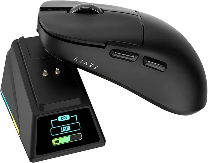 Беспроводная игровая мышь Ajazz AJ159 Apex с сенсором PAW3950 Черная - изображение 2