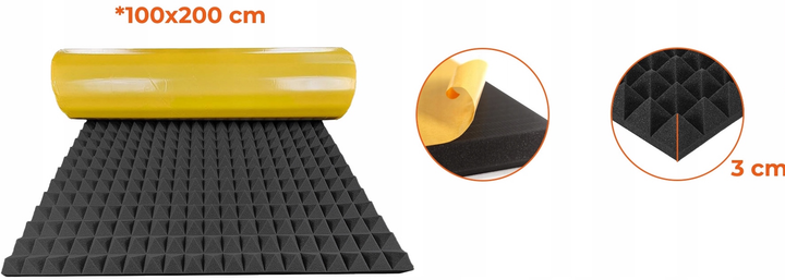 Mata akustyczna MusicMate MM- Sticky Pyramid Mat (5904119284496) - obraz 5