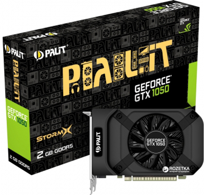 Видеокарта Palit PCI-Ex GeForce GTX 1050 StormX 2GB GDDR5 (128bit