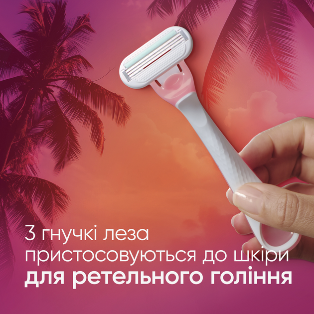 Одноразові станки для гоління (бритви) жіночі Venus Smooth Miami 6 шт (8700216756907) - зображення 4