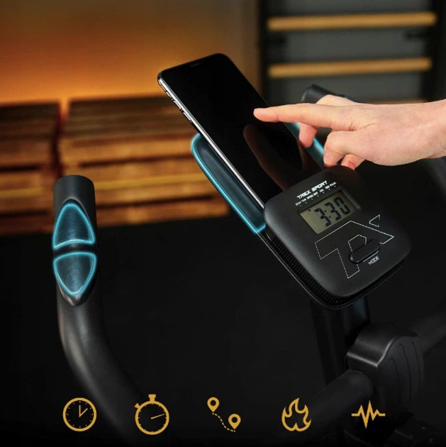 Велотренажер магнітний Trex Sport TX-350MB RIZE сірий - изображение 4