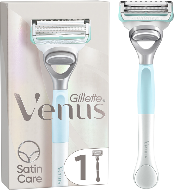 Станок для гоління жіночий (бритва) Venus Satin Care з 1 змінним картриджем (8006540816769) - зображення 1