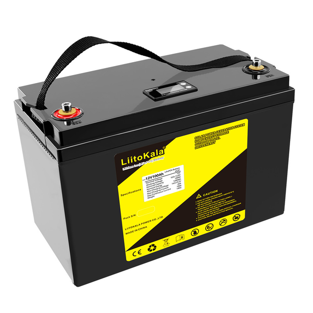 Аккумулятор LiitoKala LiFePO4 12V 100Ah (1200Wh) с LCD-дисплеем и встроенным BMS, 4000+ циклов - изображение 2