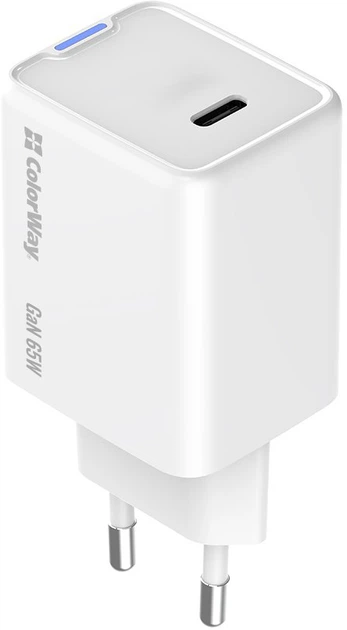 Сетевое зарядное устройство ColorWay GaN Mini 65W PD Port PPS USB-C White (CW-CHS049PD-WT) - изображение 5