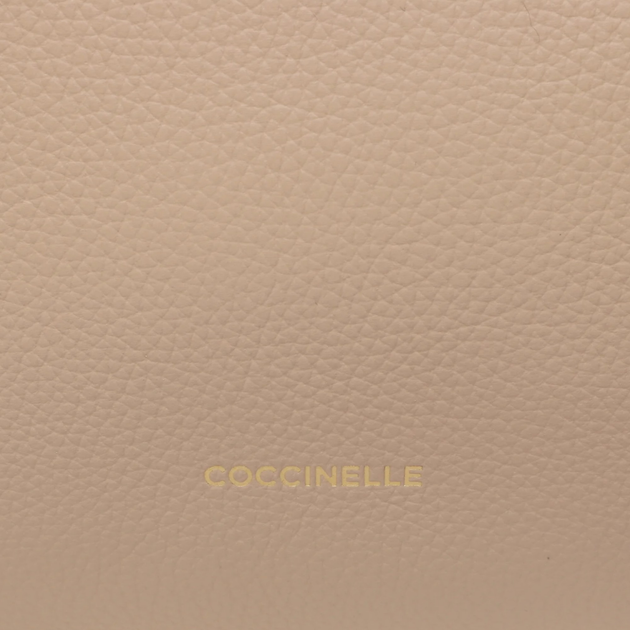 Сумка жіноча з натуральної шкіри середня Coccinelle E1M50190201-544 Бежева (8059978515667) - зображення 7