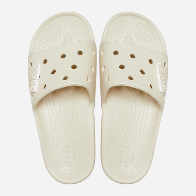 Жіночі шльопанці для пляжу Crocs Classic Slide 206121-2Y2 36-37 (M4/W6) 22 см Бежеві (191448961586) - зображення 6