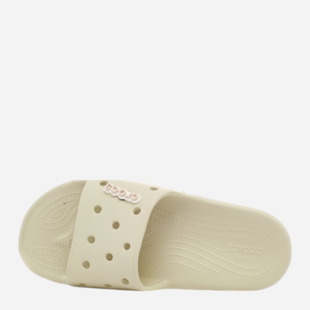 Жіночі шльопанці для пляжу Crocs Classic Slide 206121-2Y2 37-38 (M5/W7) 23 см Бежеві (191448961593) - зображення 4