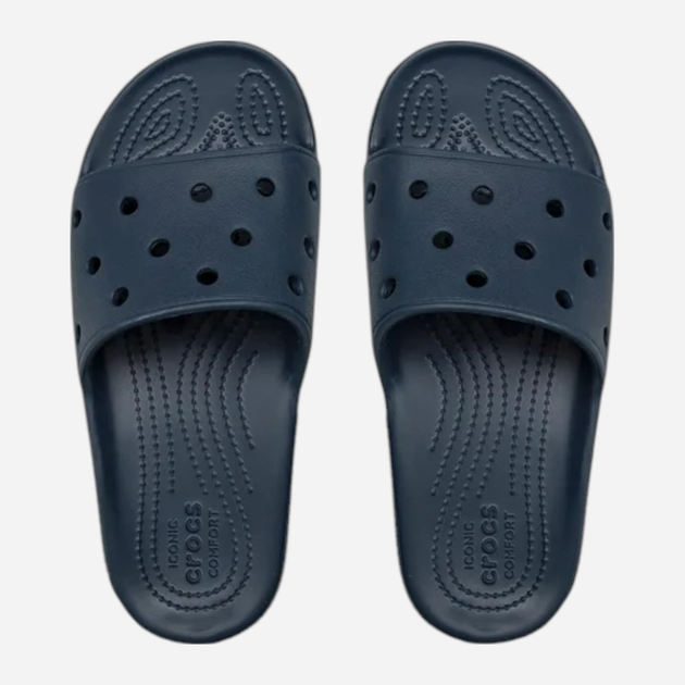 Klapki damskie basenowe Crocs Classic Slide 206121-NAV 39-40 (M7/W9) 25 cm Granatowe - obraz 6