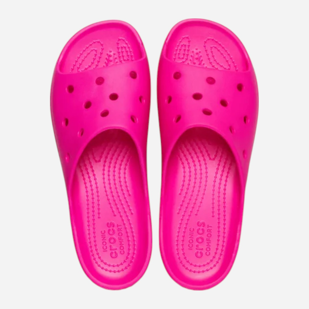 Klapki damskie basenowe Crocs Classic Platform Slide 208180-6TW 36-37 (M4/W6) 22 cm Różowe - obraz 4