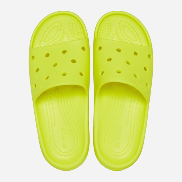 Жіночі шльопанці для пляжу Crocs Classic Slide v2 209401-76M 41-42 (M8/W10) 26 см Жовті (196265548095) - зображення 3