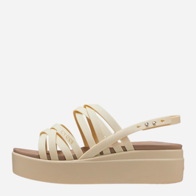 Жіночі сандалії Crocs Brooklyn Strappy Low 206751-2Y2 38-39 (M6/W8) 24 см Бежеві (196265212941) - зображення 3