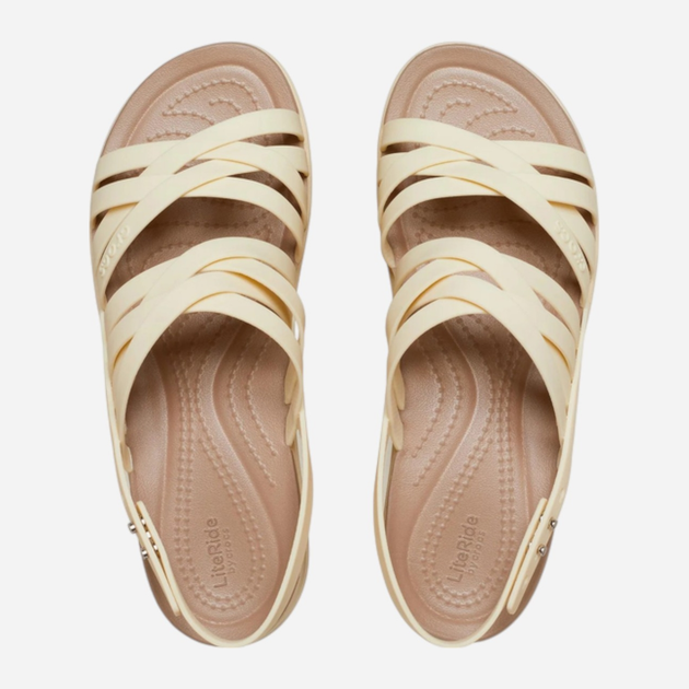 Жіночі сандалії Crocs Brooklyn Strappy Low 206751-2Y2 38-39 (M6/W8) 24 см Бежеві (196265212941) - зображення 4