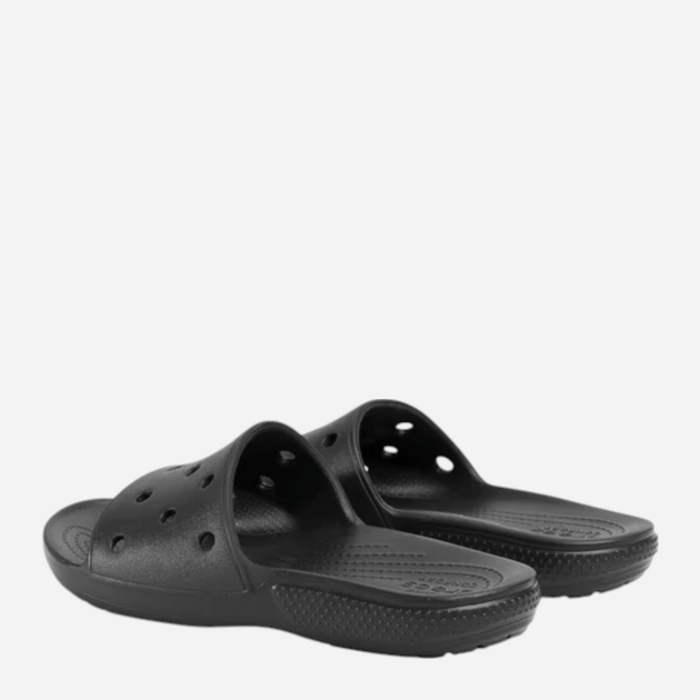 Жіночі шльопанці для пляжу Crocs Classic Slide 206121-BLK 39-40 (M7/W9) 25 см Чорні (191448438385) - зображення 4