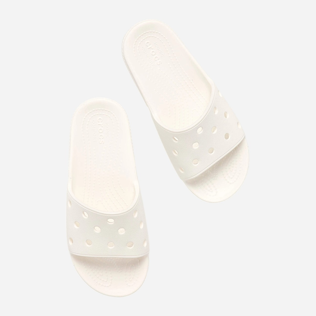 Klapki damskie basenowe Crocs Classic Slide 206121-100 38-39 (M6/W8) 24 cm Białe - obraz 3