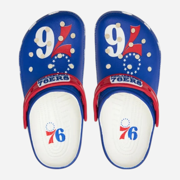 Chodaki męskie Crocs Classic Nba Philadelphia 76Ers Clog 208901-100 46-47 (M12) 30 cm Niebieskie - obraz 4