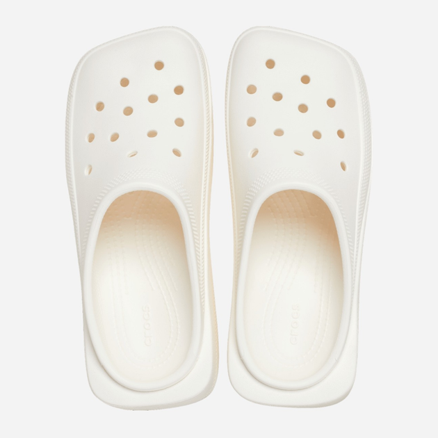 Жіночі сабо Crocs Classic Blunt Toe 209562-0WV 39-40 (M7/W9) 25 см Молочні (196265691661) - зображення 3