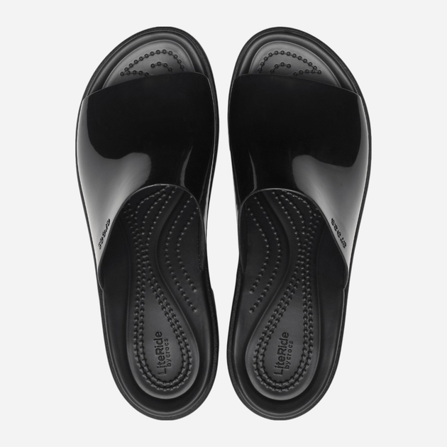 Klapki mule damskie na obcasie Crocs Brooklyn Slide High Shine Heel 209709-001 42-43 (M9/W11) 27 cm Czarne - obraz 3