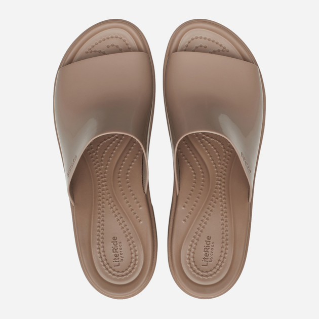 Жіночі мюлі Crocs Brooklyn Slide High Shine Heel 209709-2Q9 38-39 (M6/W8) 24 см Світло-коричневі (196265556168) - зображення 3