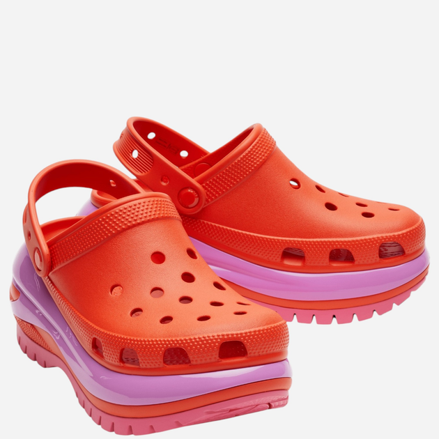 Chodaki damskie na platformie Crocs Mega Crush 207988-84J 38-39 (M6/W8) 24 cm Czerwone - obraz 2