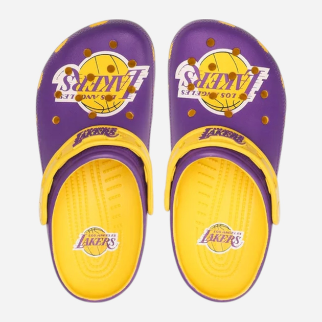 Chodaki damskie Crocs NBA Los Angeles Lakers Cls Clg 208650-75Y 39-40 (M7/W9) 25 cm Fioletowe - obraz 6